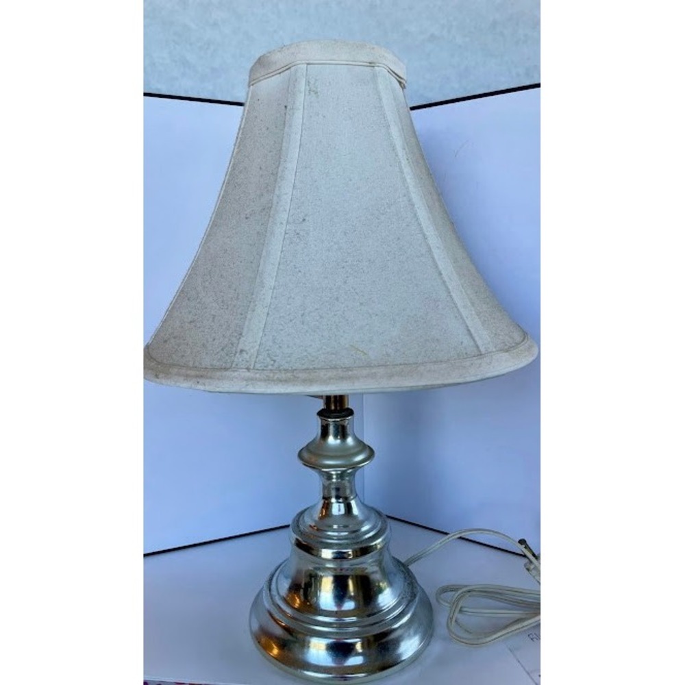 Swing Arm Desk Lamp Small Silver Fair Adjustable Task Light NO SHADE